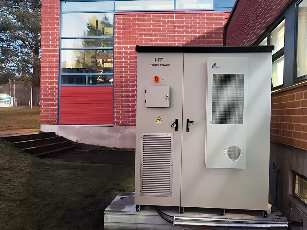 Projets d’alimentation énergétique par stockage d’énergie extérieur de HT Infinitepower